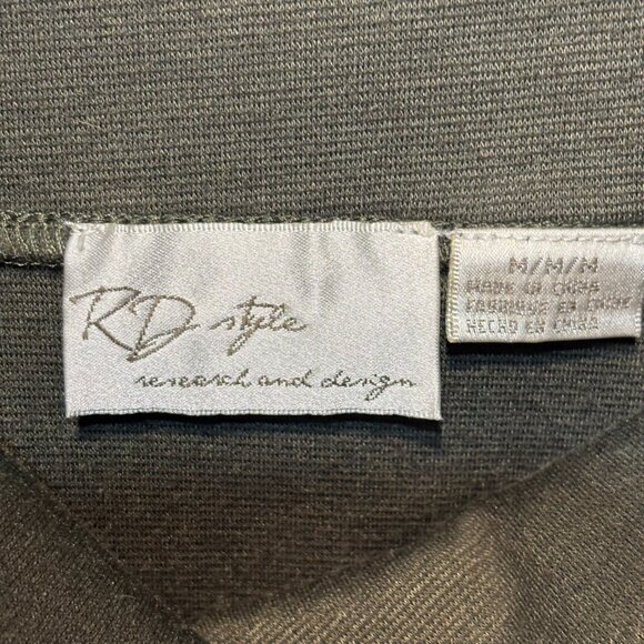 RD Style Heather Green Stretchy Knee-Length Pencil Skirt - Size M - Picture 4 of 7